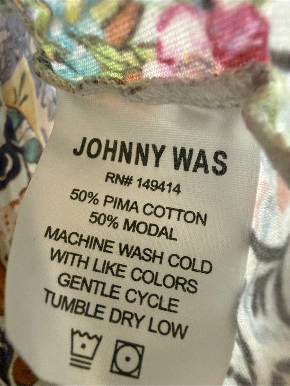 Johnny Was Multicolor Floral Tile Short Sleeve Pajama Set - Picture 3 of 5